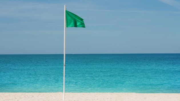 Green Beach Flag - All clear