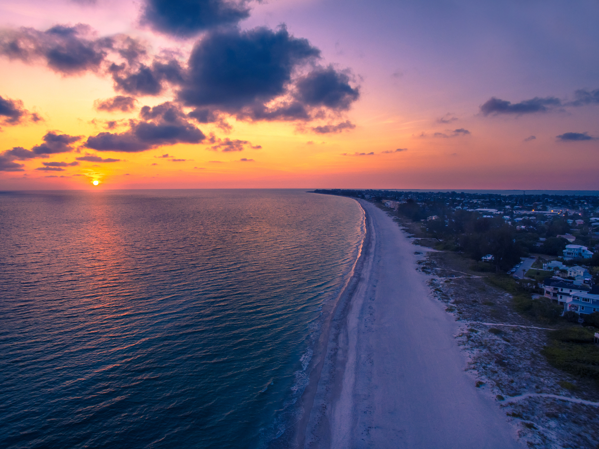 Beautiful sunset at Anna Maria Island, Florida.